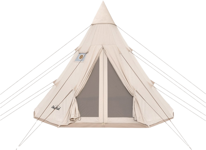 스카이필드 인디언 면 텐트 (SF-TE-005) / 감성 캠핑 그늘막 타프 방수 쉘터 글램핑 피크닉 장박 4인 6인