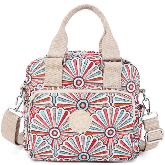 아트컬러 플라워 패턴 생활방수 가벼운 크로스백 A91403