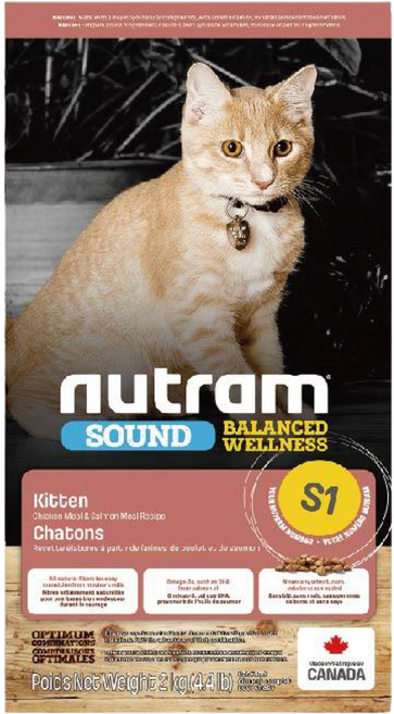 Nutram 紐頓 S1 幼貓 雞肉鮭魚飼料 2kg, 1包, 雞肉+鮭魚