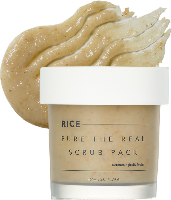 땡큐파머 강화 교동쌀 맑음 더 리얼 스크럽 팩, 1개, 100ml