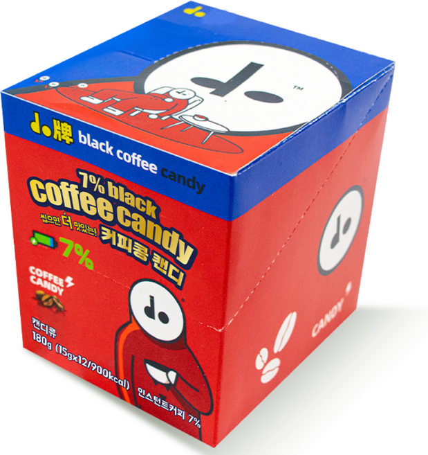 핫한 간식 씹어 먹는 블랙 커피콩 캔디 봉지형 커피 사탕 벨기에 커피콩, 15g, 12개