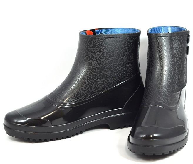 펭귄 발목 고무장화 블랙
