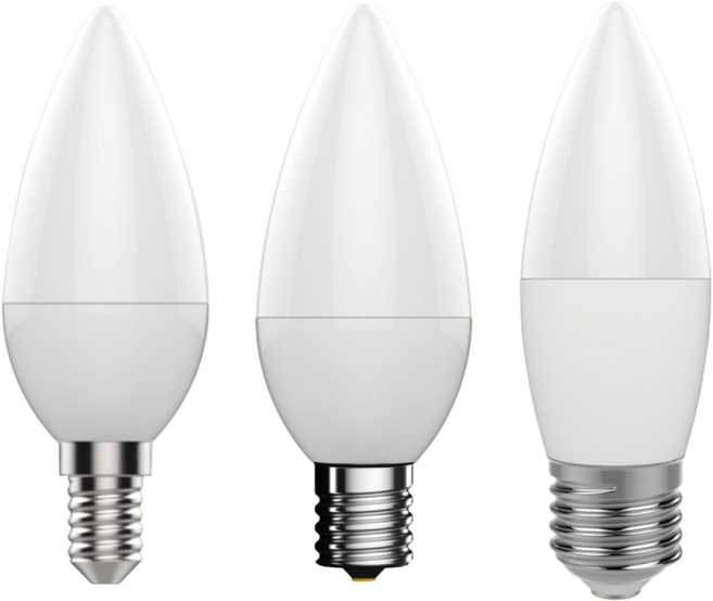 장수램프 LED 촛불전구 5W 불투명 (E14/E17/E26) 촛대구 LED전구, E17(17mm), 전구색(오렌지빛), 1개