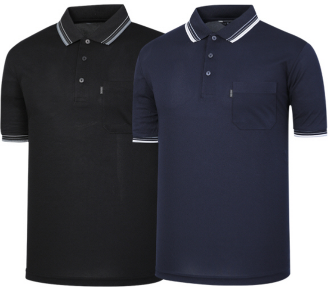 1+1 나인앤나인 쿨론 단추 카라 반팔 티셔츠 (2장세트)