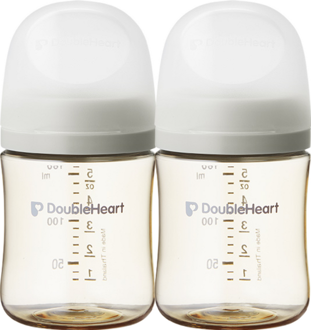 더블하트 모유실감 3세대 트윈팩 240ml 블루밍가든, PPSU 오후의베이지, 160ml, 10개