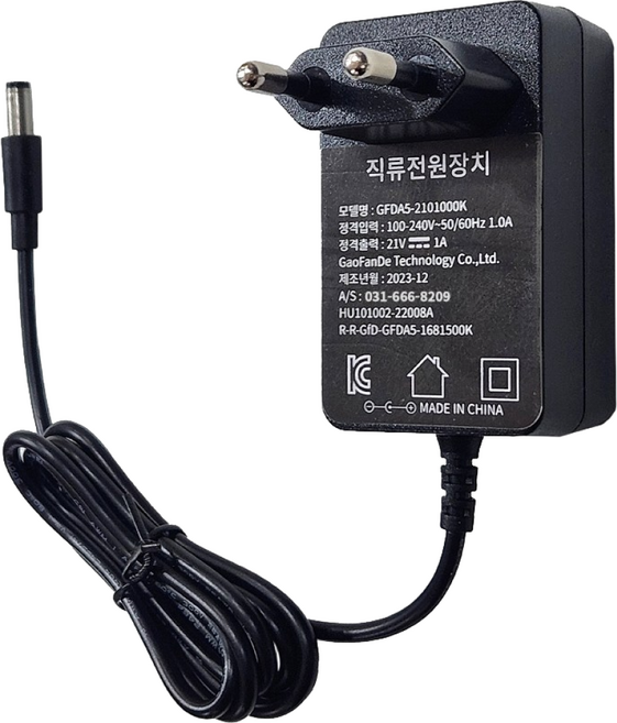 공구엔 전동공구 배터리 충전기 21V 충전기 직류전원장치 DC 어댑터 DC 21V 1A, 1개