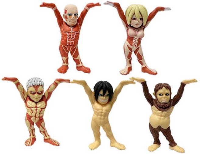 GOYES 진격의거인 애니메이션피규어 6cm 세트, 1세트