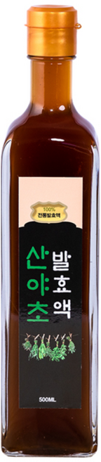 국내산 산야초 발효액 500ml 5년이상숙성 전통발효, 1개