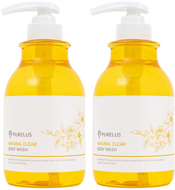 1+1 약산성 바하 바디워시 올인원 향좋은 남자 퍼퓸 바디샤워, 530ml, 2개