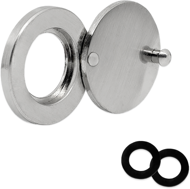 리브문 간편부착 현관문 보안 외시경 렌즈 커버, 무광실버, 1개