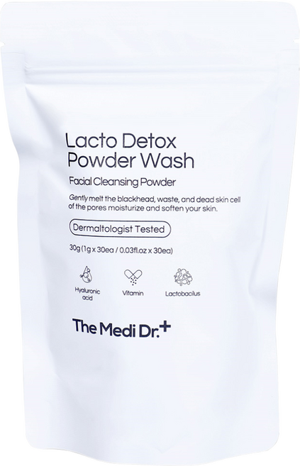 더메디닥터 유산균 효소 블랙헤드제거 클렌징 락토디톡파우더워시 1팩 30g(1g*30ea), 5개, 30g