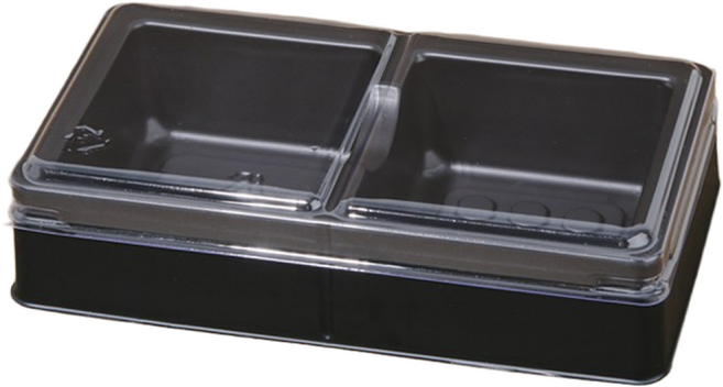 답례용기(2구)검정, 1개, 50개