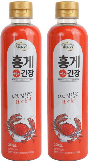 웰크리 구룡포 홍게간장 500ml 벌크 (일반박스포장), 1개