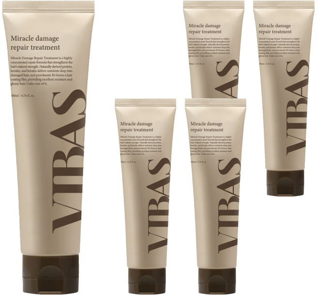 VIBAS 奇蹟損傷護理護髮乳, 5條, 200ml