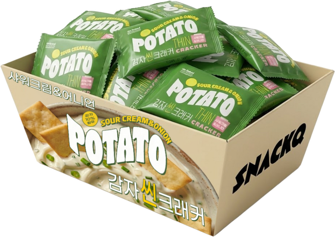 스낵큐 노브랜드 감자씬크래커 사워크림어니언, 34개