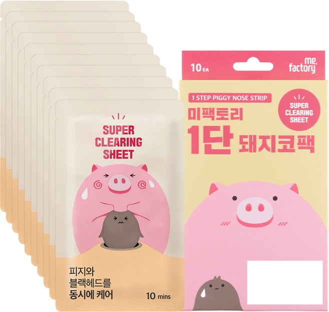 미팩토리 1단 돼지코팩, 10개입, 1개 - 쿠팡
