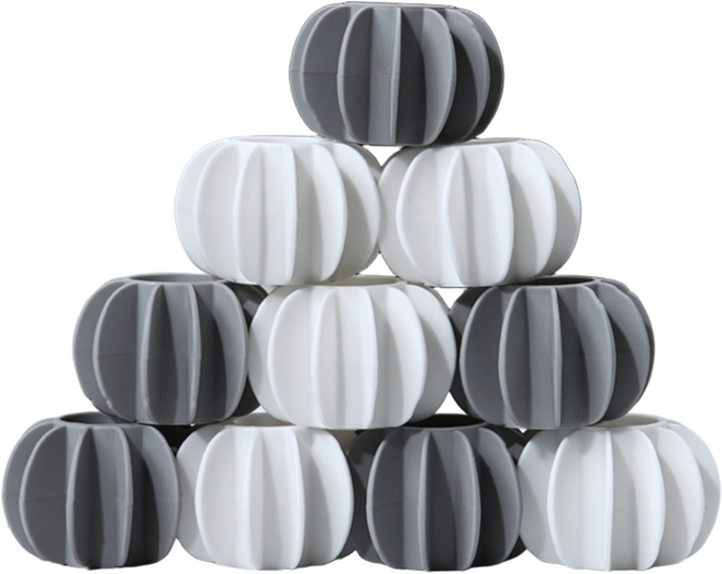 모도라이프 살림편한 실리콘 세탁볼 대형 구김 엉킴 방지 두드림 효과 통돌이 드럼 겸용 먼지 제거 혼합10P, 1세트, 세탁볼(화이트5P+그레이5P)