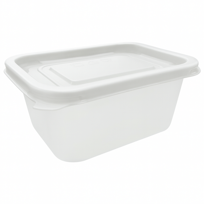 지담플라스틱 사각 미니죽용기 밀폐 죽포장 반죽용기 원색(대) 400ml 50개세트, 50세트, 용기50뚜껑50