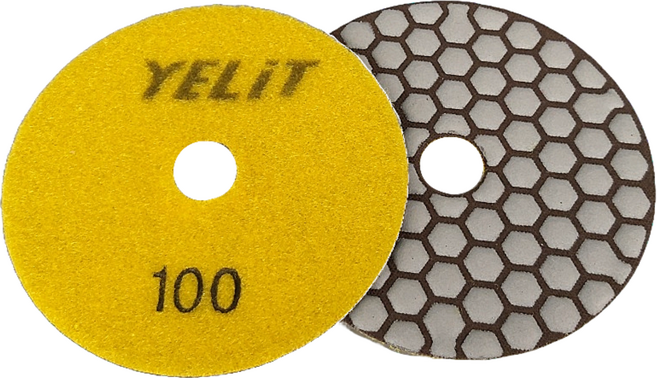 다이아몬드 건식 연마 패드 4인치 100방 대리석 탕일 샌딩 폴리싱, 1개