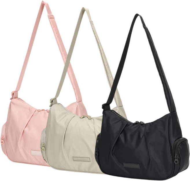 블랙야크 블랙야크 여성 반달 크로스백 대학생 숄더백 가방 루클라W호보백 2BYABXU923, FREE, BLACK