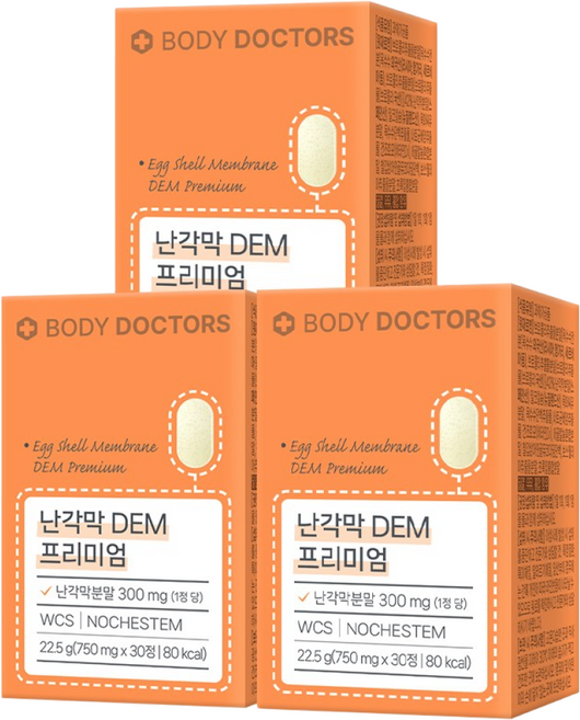 바디닥터스 난각막 DEM 프리미엄 30p, 30정, 3개