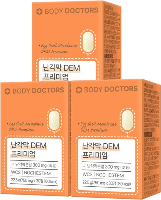 바디닥터스 난각막 DEM 프리미엄 30p, 30정, 3개 - 쿠팡