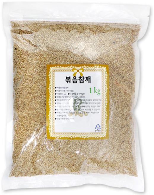 이든타운 볶음참깨 1kg 볶은 참깨 통깨 반찬 드레싱 토핑 요리 과자 제과 제빵 베이킹 재료, 1개
