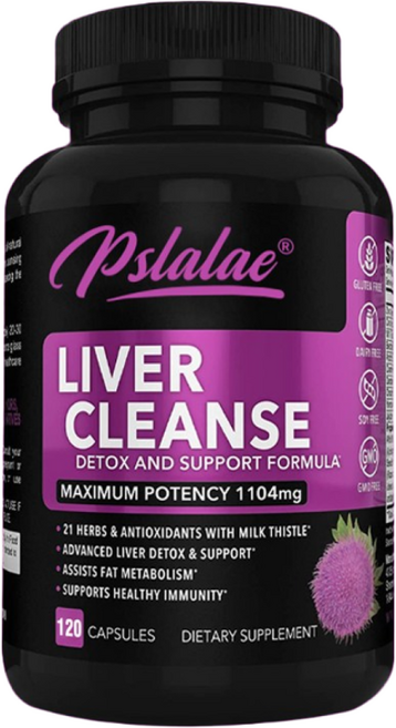 간 정화 - 해독 보충제 간 건강 지원 - 민들레 함유, 2개, 60정