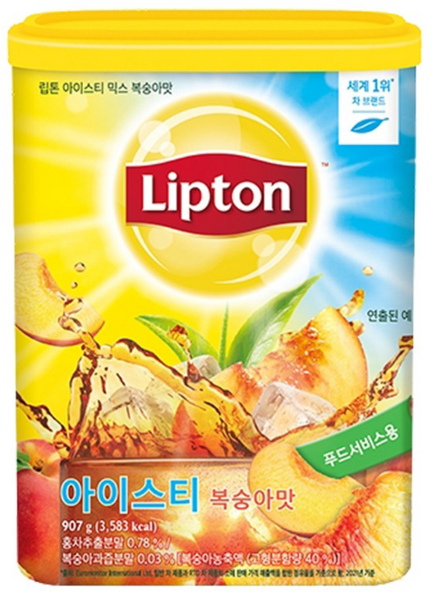립톤 아이스티 믹스 복숭아맛 푸드서비스용, 907g, 1개입, 1개