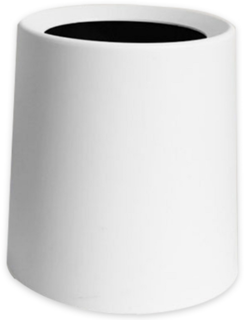 스테디얼 심플 파스텔톤 미니 휴지통, 화이트