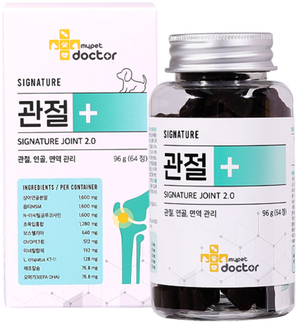 마이펫닥터 강아지 시그니처 조인트 2.0 영양제, 64정, 뼈/관절강화, 1개