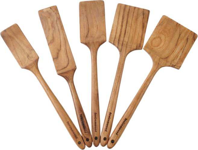 늘솜우드 티크 나무 뒤집개 주방조리도구 계란말이 원목 우드 뒤집게, 1개, 03_뒤집개(소)