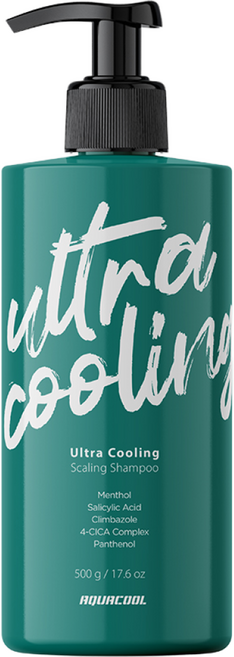 아쿠아쿨 울트라쿨링 스케일링 비듬샴푸 / 비듬 가려움 두피 각질 케어, 1개, 500ml