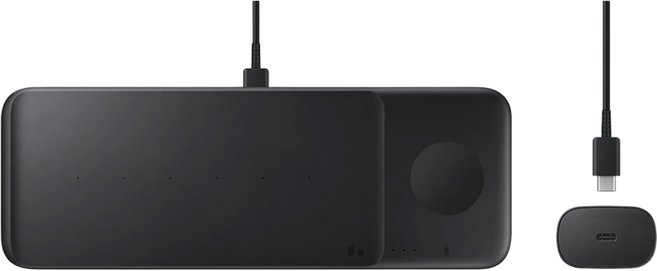 삼성전자 무선 충전 패드 트리오 EP-P6300, 블랙, 1개