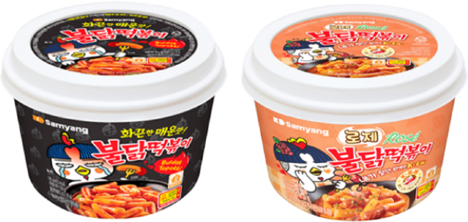삼양 불닭 떡볶이 + 로제 불닭 떡볶이, 3세트, 183.5g
