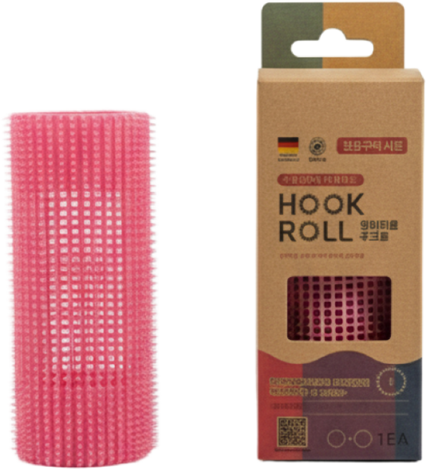 후크롤 독일 헤어롤 MADE IN GERMANY 120X55mm, 핑크