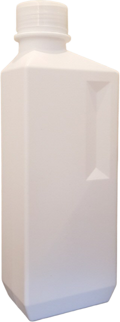 사각 다목적 플라스틱 HDPE 용기 1리터 흰색 용기 흰색 일반캡 식품용기 세제용기 약품용기 리필용기 소분용기, 1개, 화이트