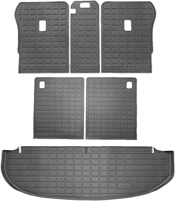 2021~2025 제네시스 GV80 7인승 전용 등받이 트렁크매트 세트 고급 TPE소재 방수, 2열 등받이 + 3열 등받이 + 트렁크매트