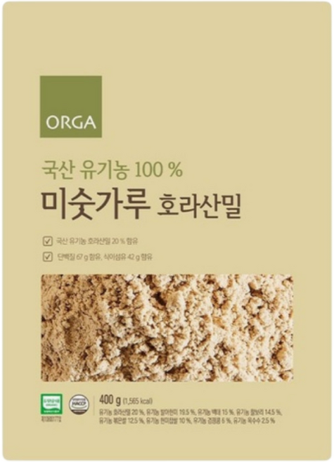 올가홀푸드 유기농 100% 호라산밀 미숫가루, 400g, 1개