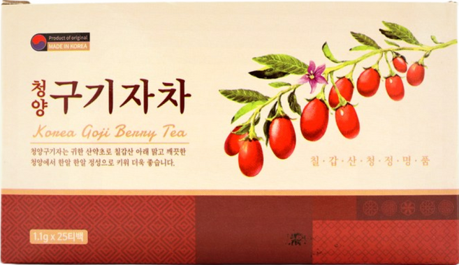국산 청양 구기자 티백차 25개입, 1개, 1.1g