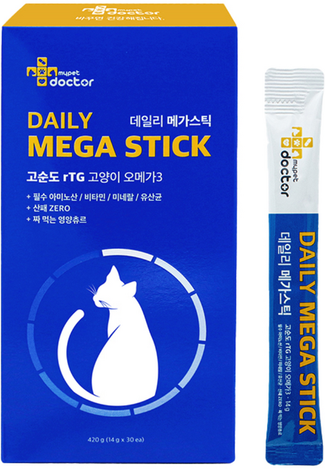 마이펫닥터 고양이 데일리 메가 스틱 영양제, 420g, 오메가3, 1개