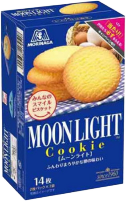 [모리나가] 문라이트 쿠키 14개 x 5, 113.4g, 5개