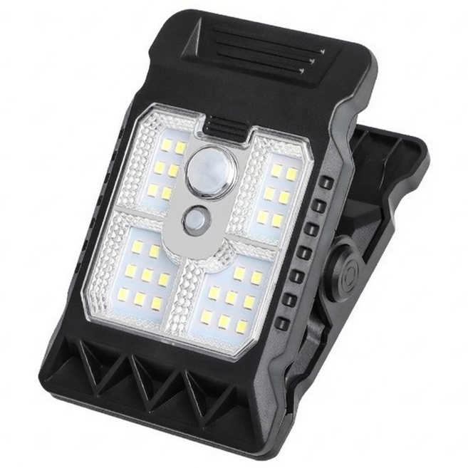 스마트 감지 태양광 클립등 태양광 센서 집게등, 1개