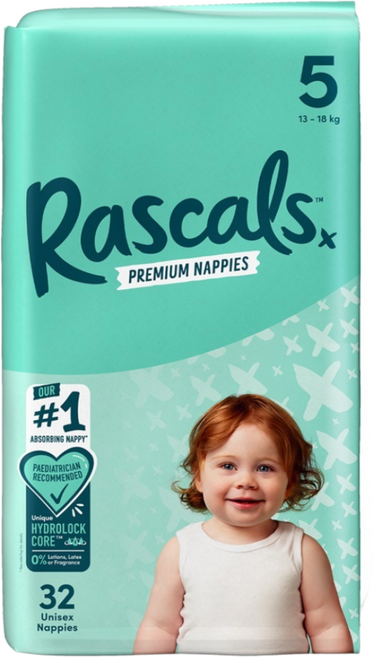 라스칼프렌즈 프리미엄 밴드형 기저귀, 32매, 5단계