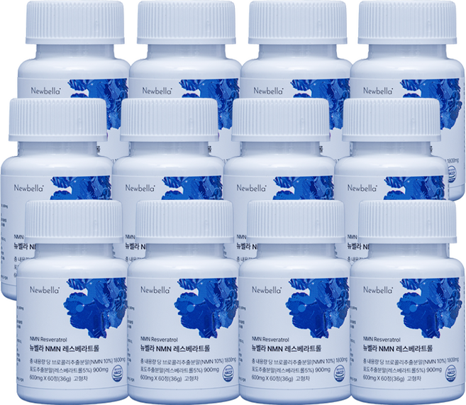 셀렉라이프 티아라 지연 Pick 뉴벨라 미국 프랑스산 NMN 레스베라트롤 식약청 HACCP 인증, 12개, 60정