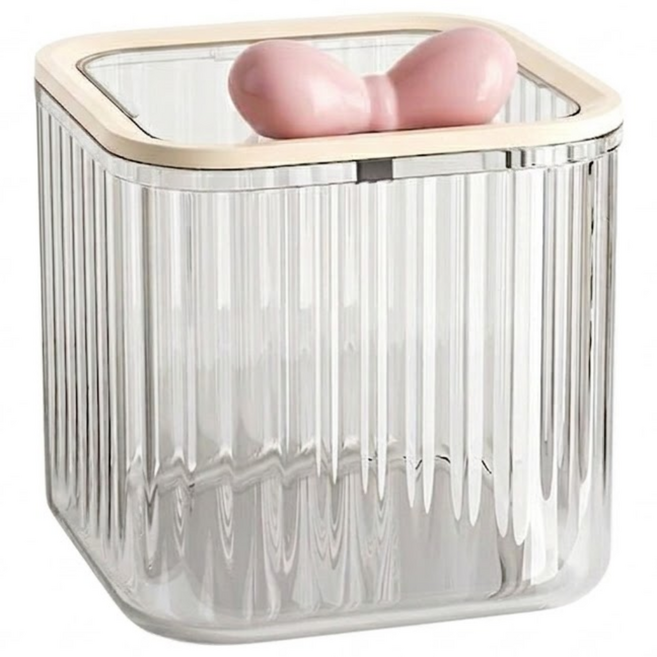 레브하우스 원터치 커피 캡슐세제 보관함 악세사리 보관 케이스, 1개, 투명