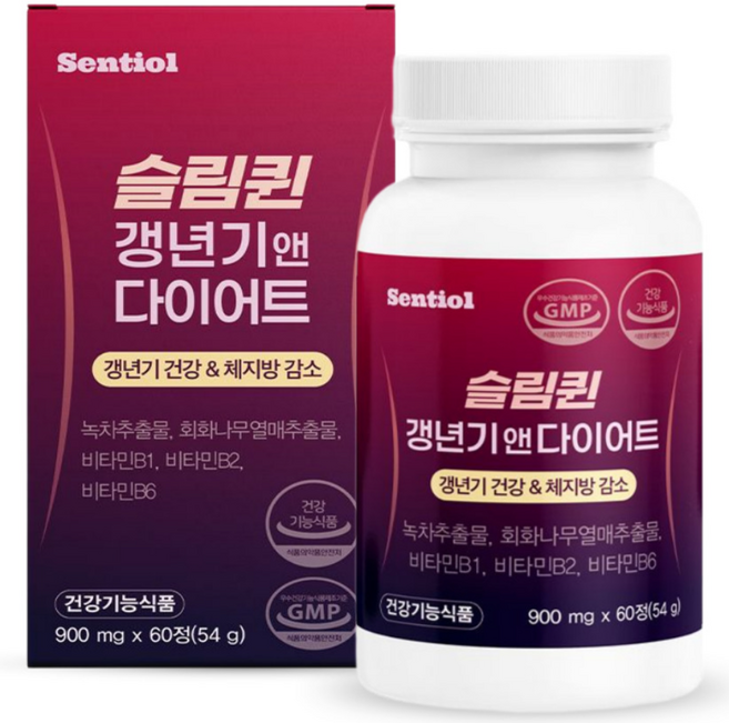 여성 갱년기 다이어트 영양제 식약청인증 건강기능식품 센티올, 1개, 60정
