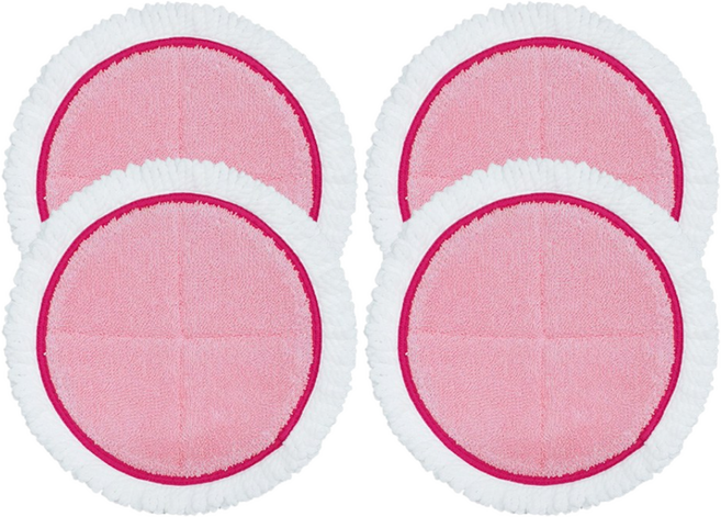 물걸레청소기 극세사 패드 찌든때 걸레 핑크 [원형물걸레 전기종 호환가능], 2세트