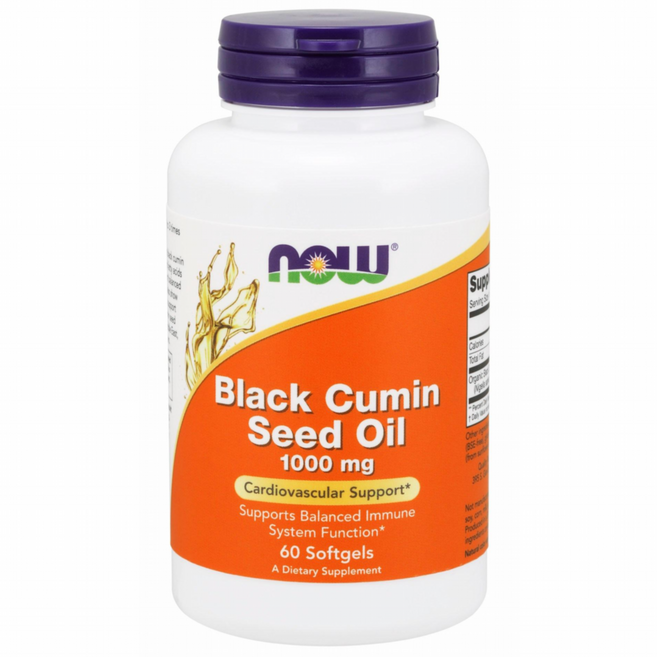 나우푸드 블랙 쿠민 씨드 오일 1000mg 소프트젤, 60정, 1개