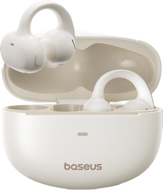 베이스어스 Bowie MC1 오픈형 이어폰 PM138 화이트 40시간 액티브노이즈캔슬링(ANC) 방수가능